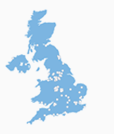 Maps showing regions where Career Academies are located